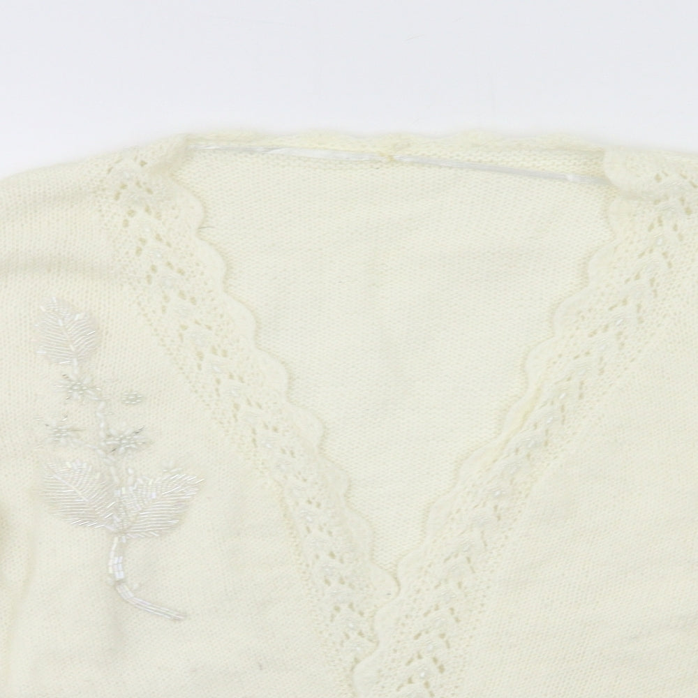 Preworn Womens Ivory   Cardigan Jumper Size L
