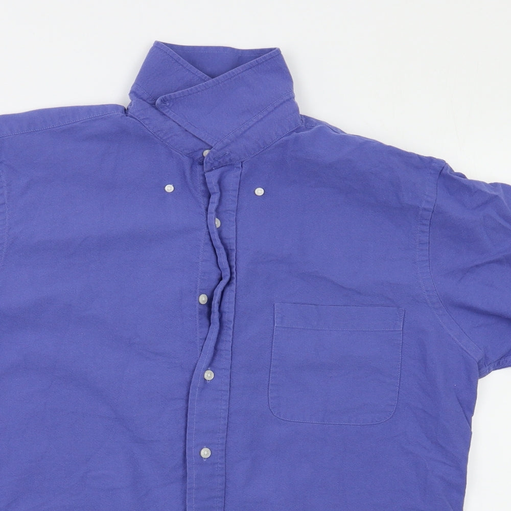 Grant Thomas Mens Blue    Button-Up Size 15.5