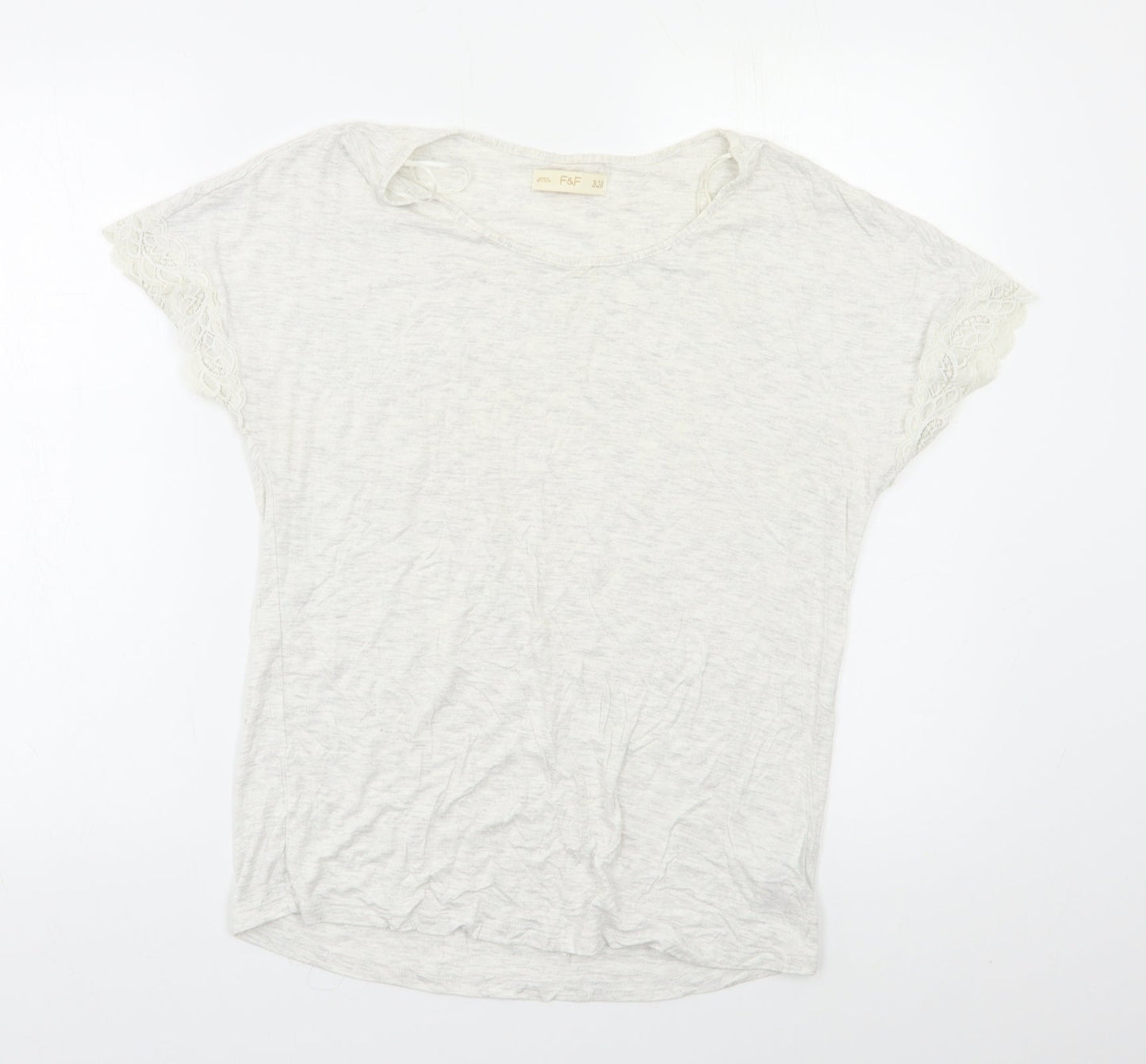 F&F Womens Grey   Top Pyjama Top Size 8