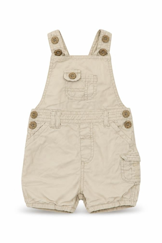 Front view of Preworn Baby Beige Cargo Trousers, size 0-3, Months
