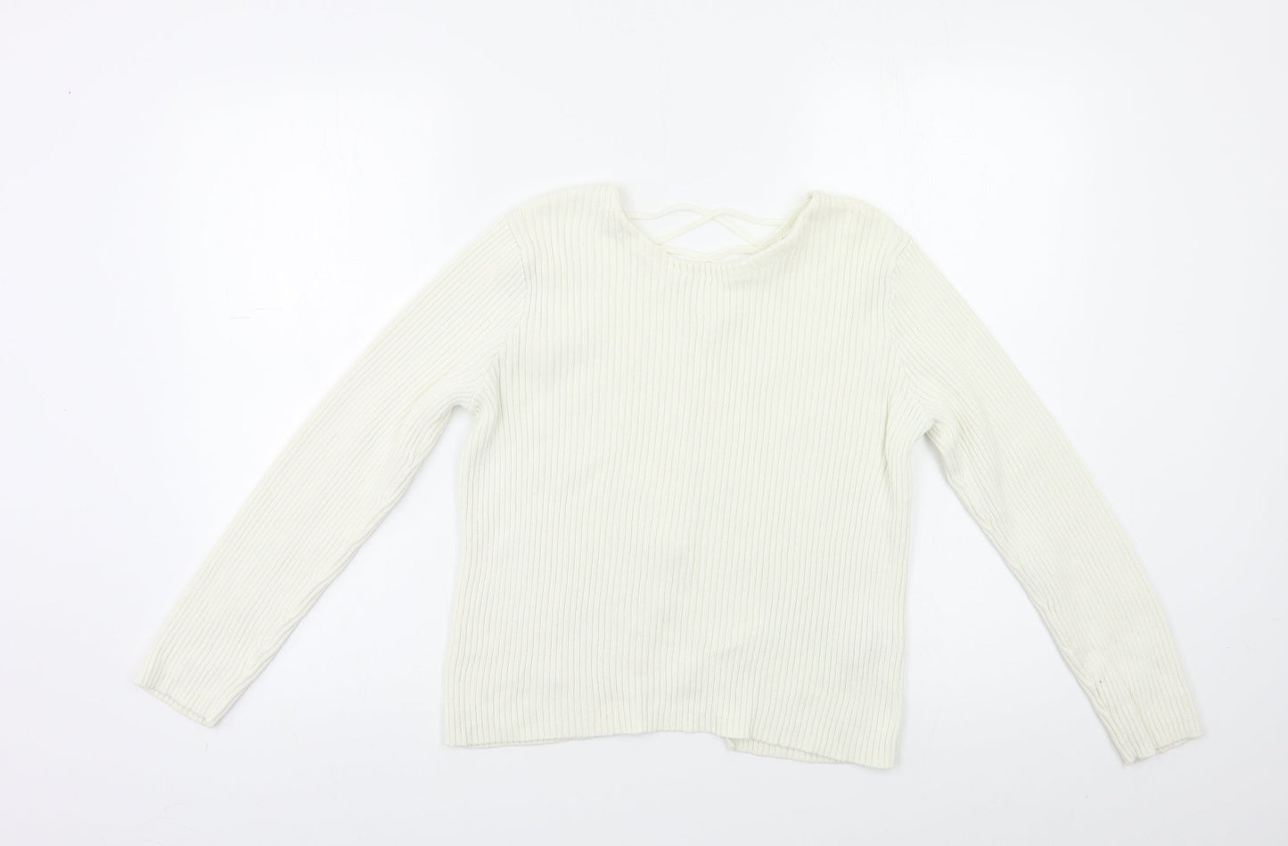 Matalan Girls White   Pullover Jumper Size 12 Years