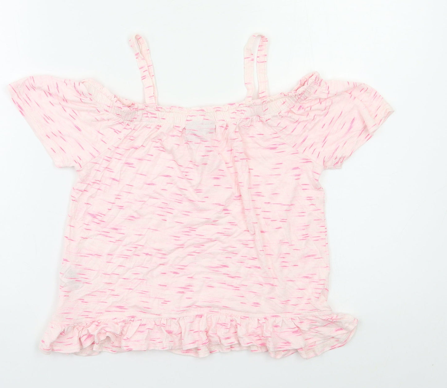 I love Girlswear Girls Pink Striped  Basic Blouse Size 9 Years