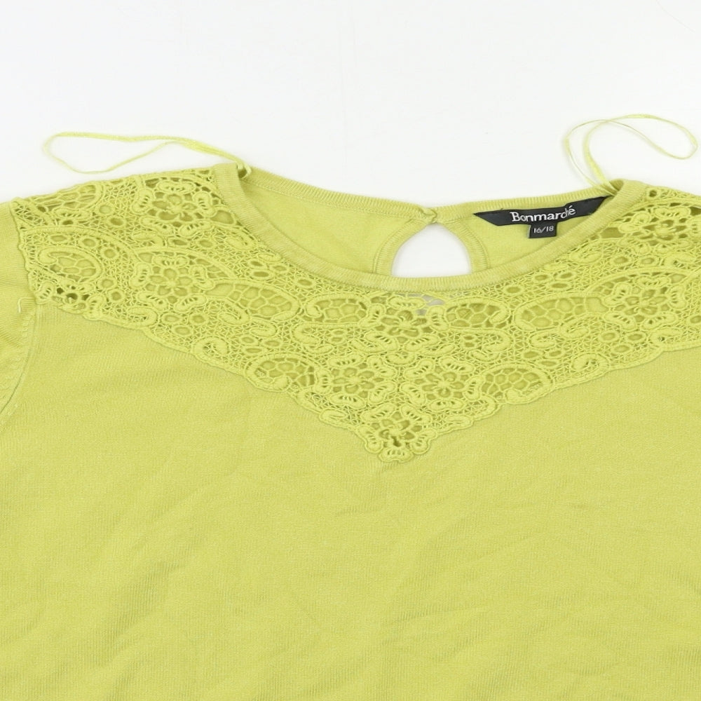 Bonmarché Womens Green   Pullover Jumper Size 18