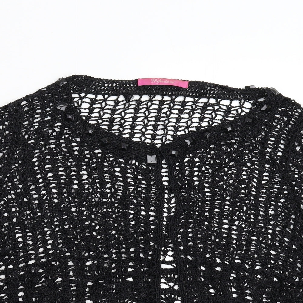 Definitions Womens Black   Cardigan Jumper Size M