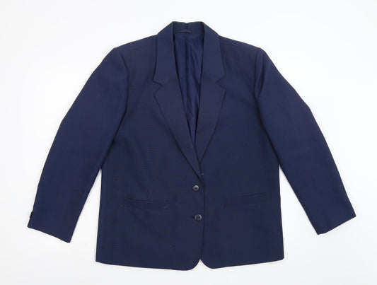Preworn Womens Blue   Jacket Suit Jacket Size 16