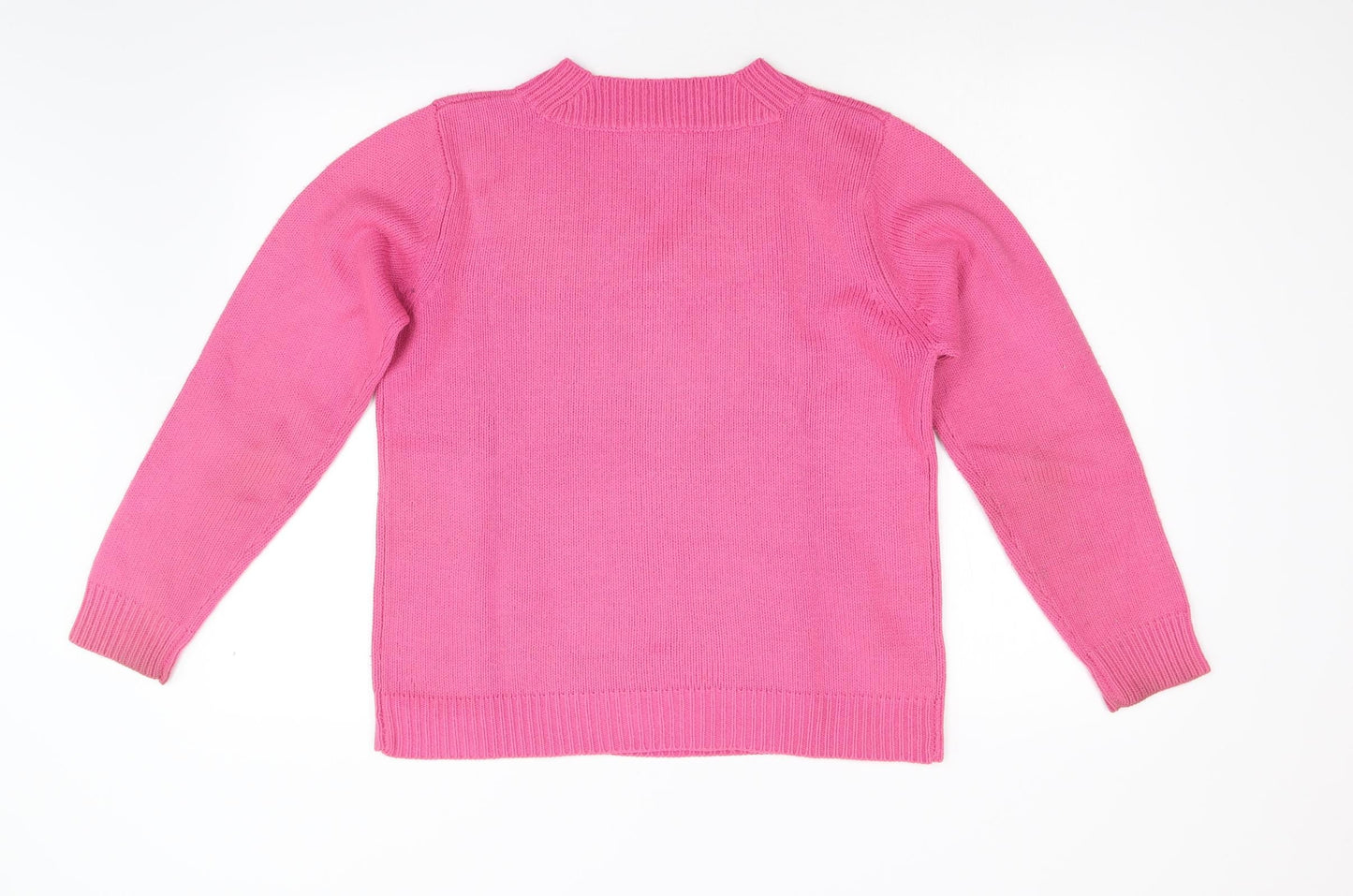 Casual Comfort Womens Pink  Knit Pullover Jumper Size 10