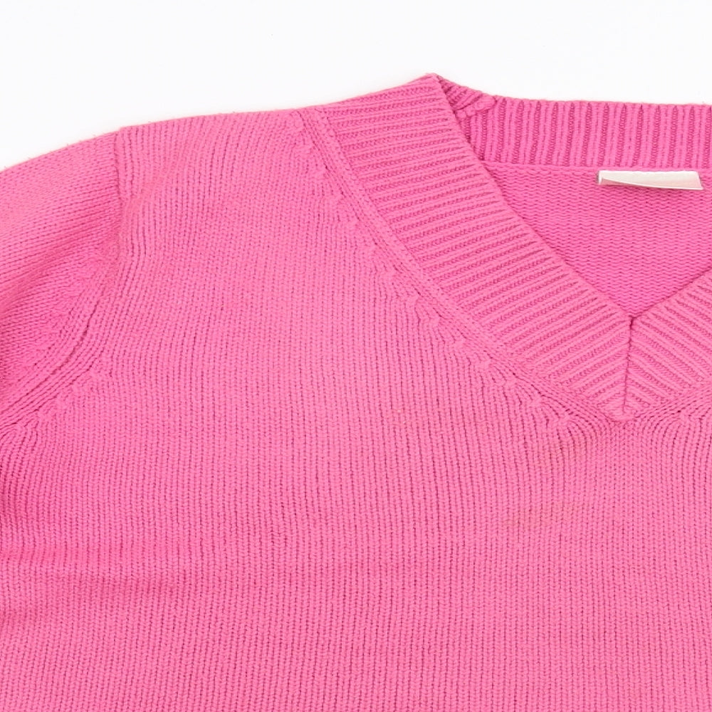Casual Comfort Womens Pink  Knit Pullover Jumper Size 10