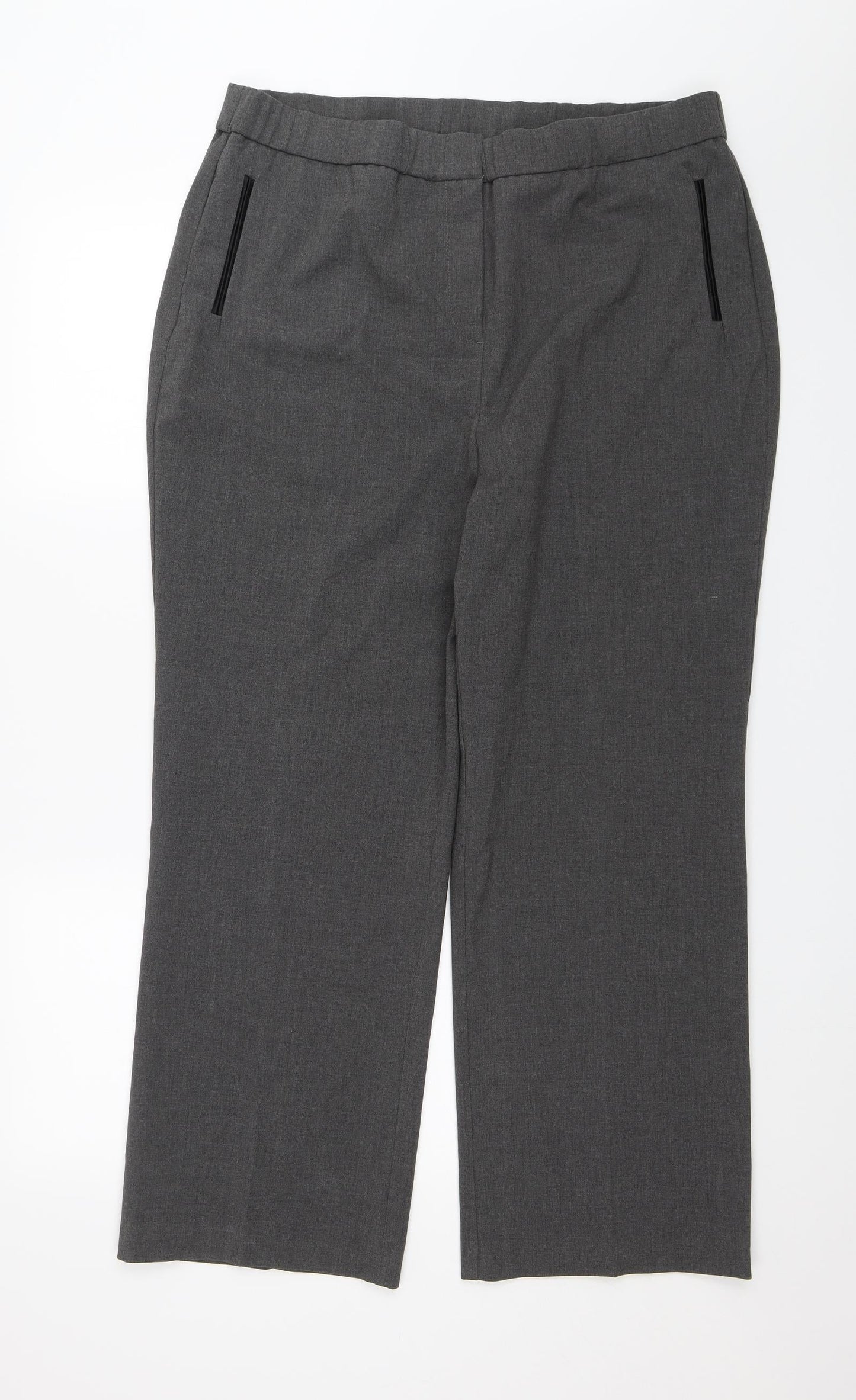 Magic Sculpt Womens Grey   Dress Pants Trousers Size 20 L26 in