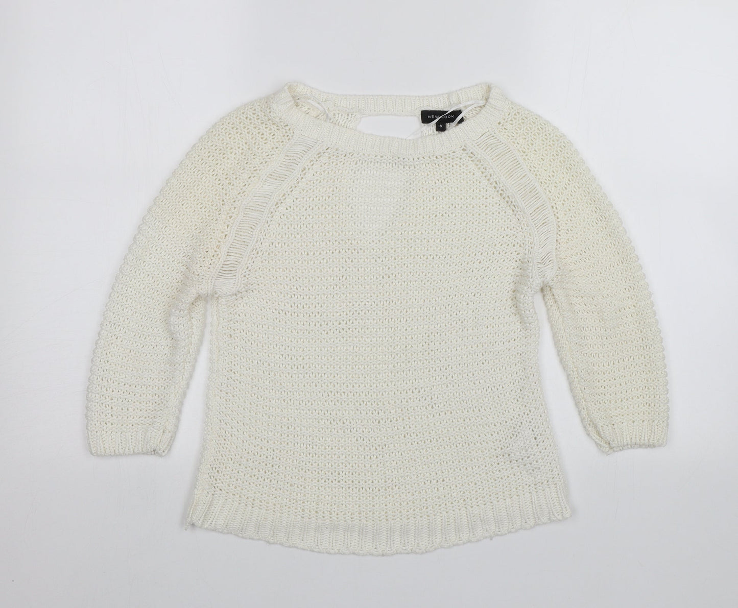 New Look Womens White   Pullover Jumper Size S