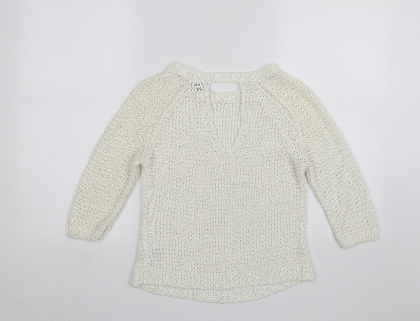 New Look Womens White   Pullover Jumper Size S