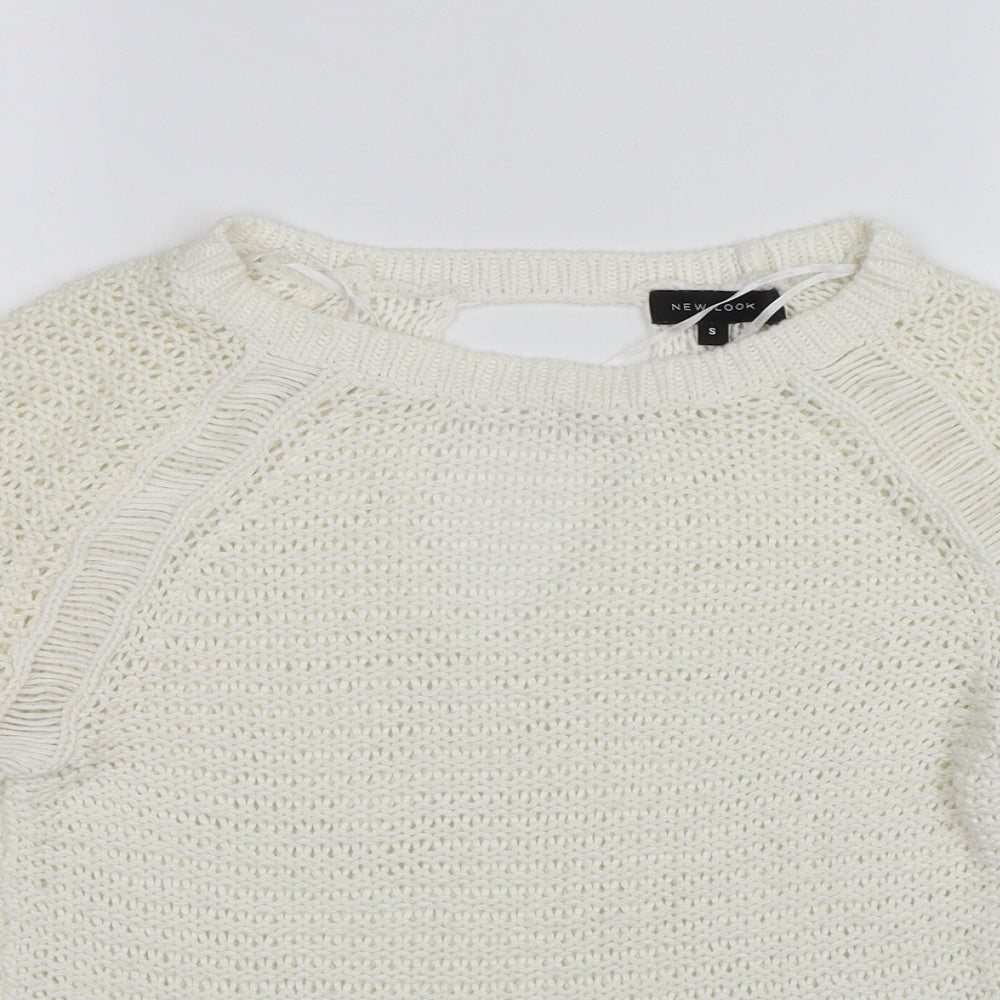 New Look Womens White   Pullover Jumper Size S
