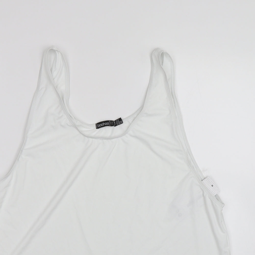 Boohoo Womens White   Basic Tank Size 12