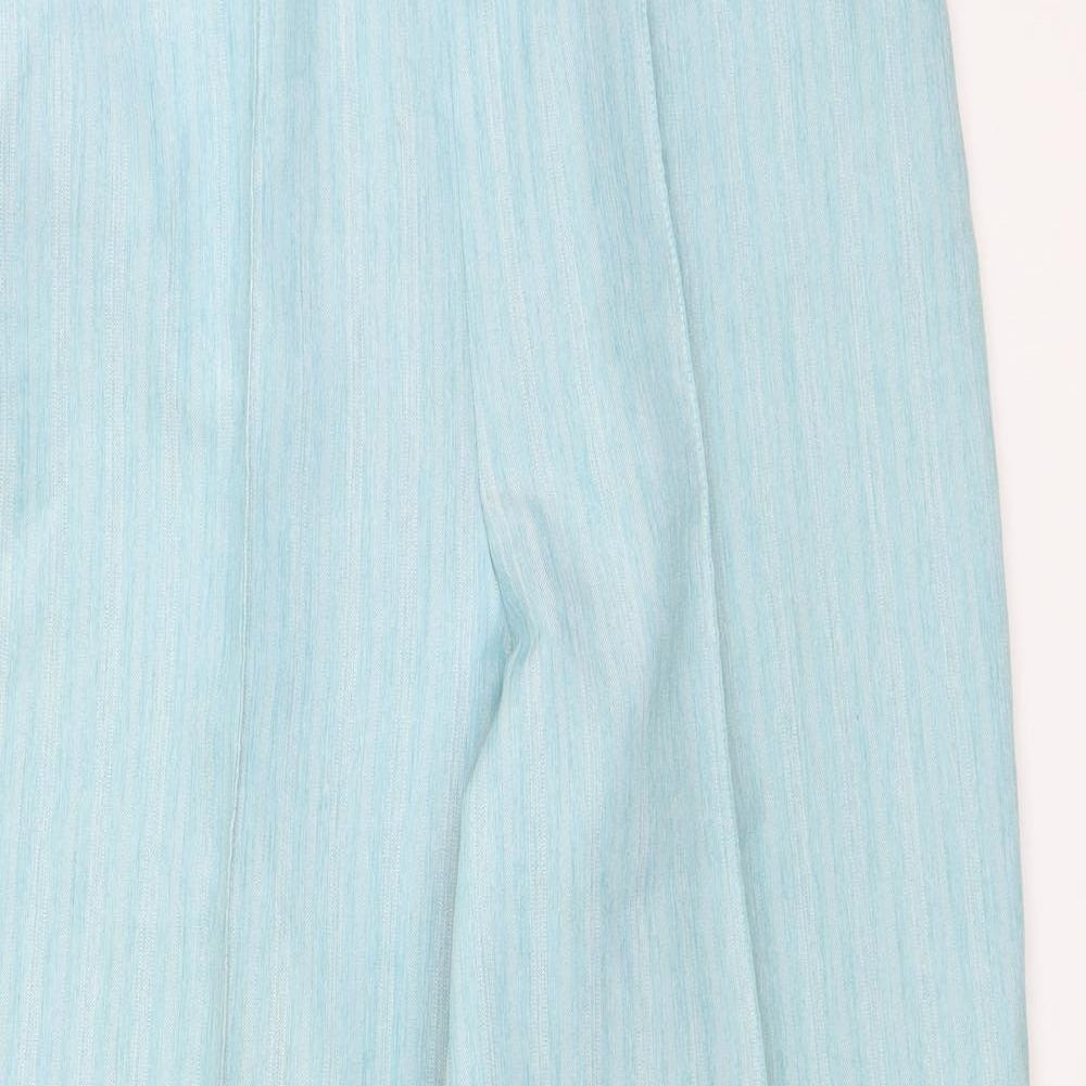 BM Collection Womens Blue   Capri Trousers Size 16 L27 in