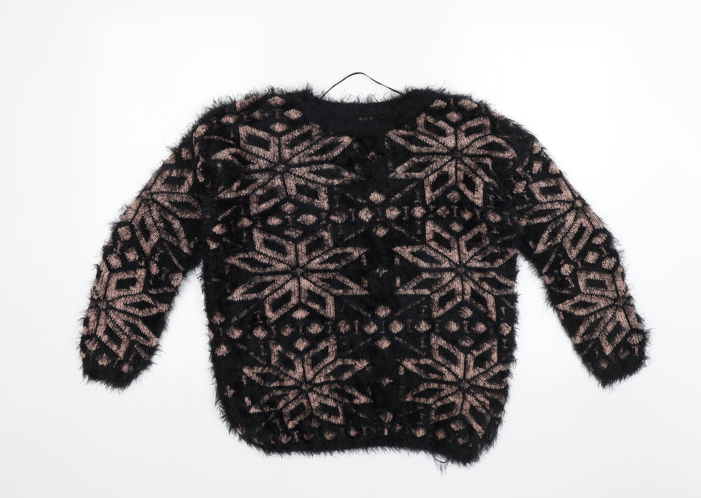 Atmosphere Womens Black Floral  Pullover Jumper Size 14