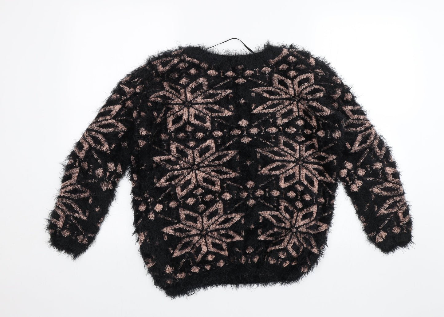 Atmosphere Womens Black Floral  Pullover Jumper Size 14