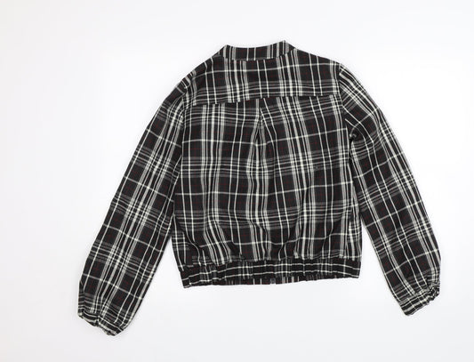 Collection Womens Black Plaid  Jacket  Size 10