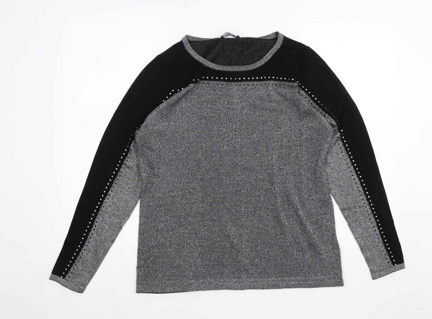 Klass Collection Womens Silver   Pullover Jumper Size L