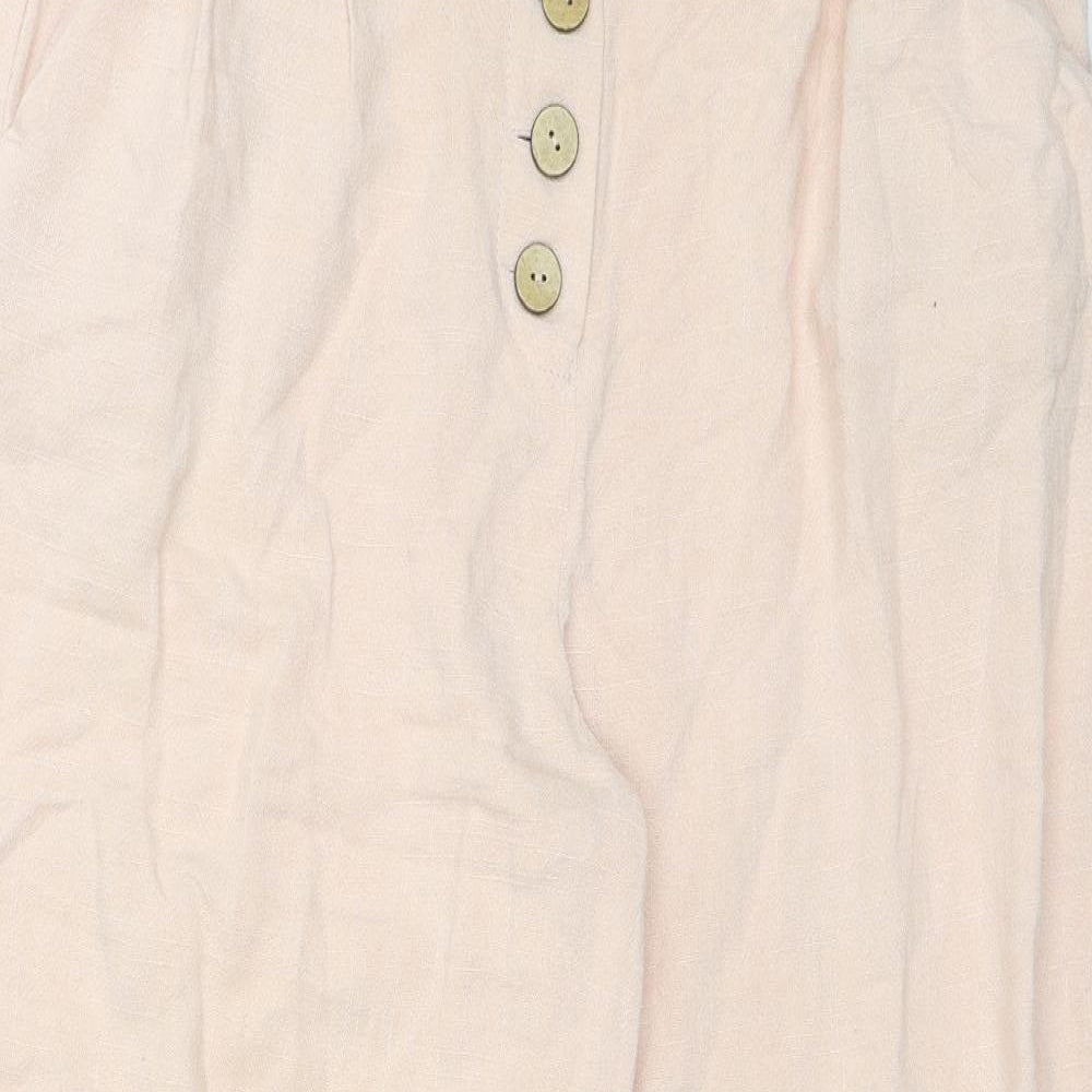 Topshop Womens Pink   Trousers  Size 12 L22 in