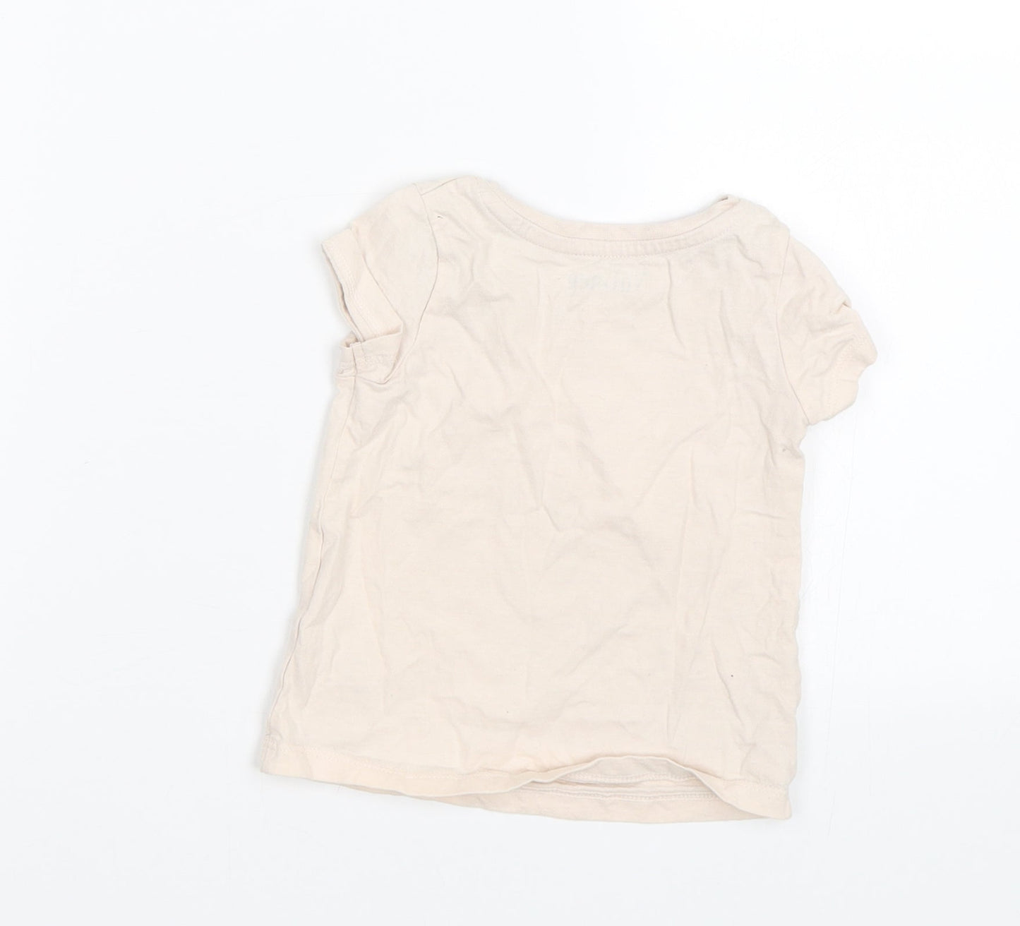 Nutmeg Baby Pink   Basic T-Shirt Size 12-18 Months  - Unicorn