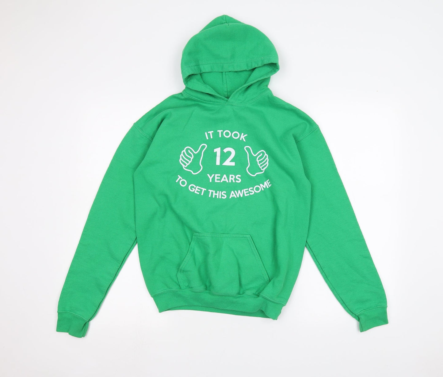 Gilden Girls Green   Pullover Hoodie Size 12 Years