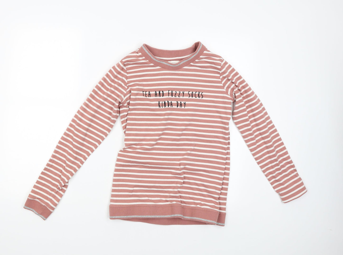 NEXT Womens Pink Striped  Pullover Jumper Size S  - Tea and Fuzzy Socks