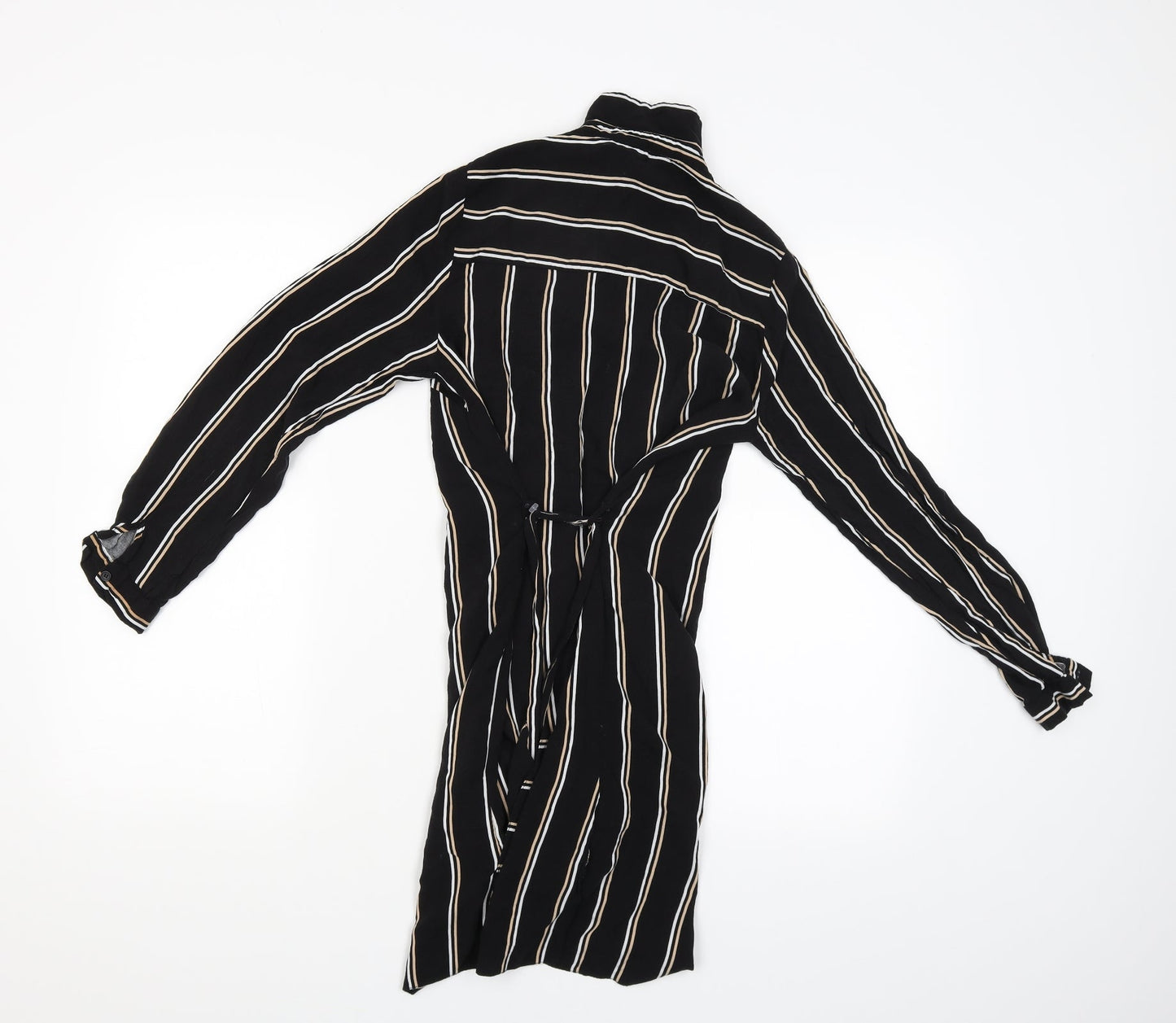 New Look Womens Black Striped  Cardigan Jumper Size 10