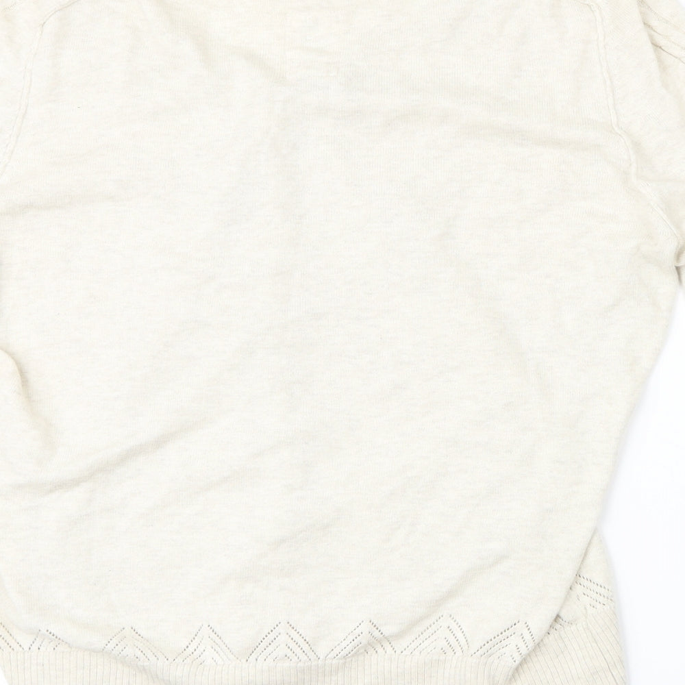 Preworn Womens Beige   Cardigan Jumper Size 16