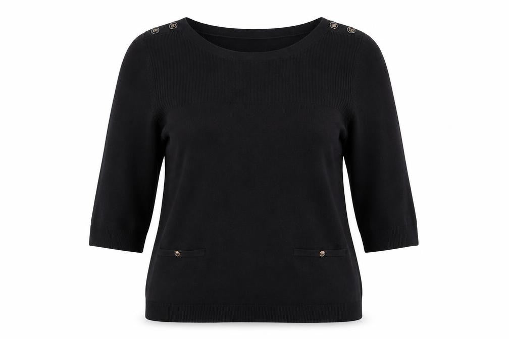 BHS Womens Black   Pullover Jumper Size 2