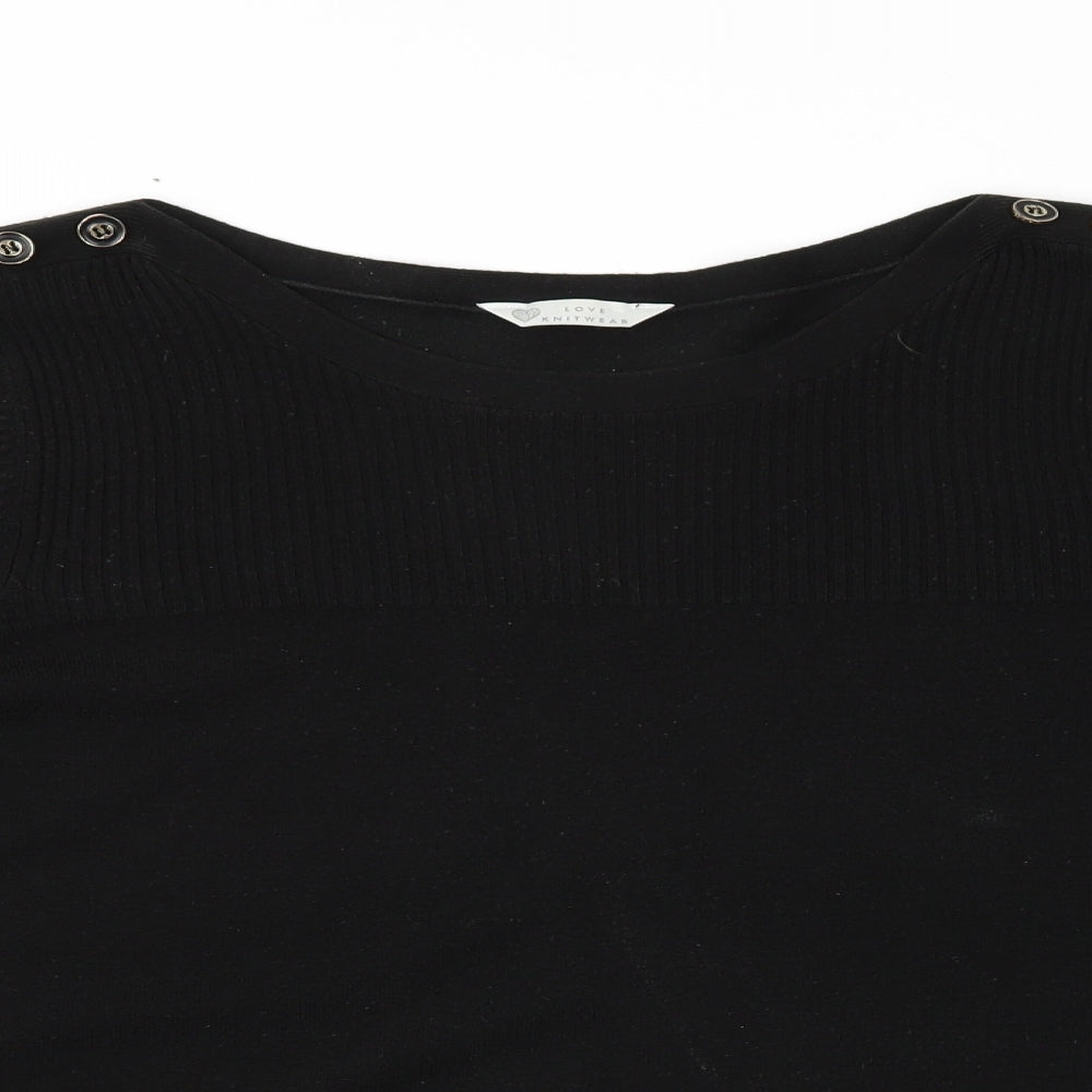 BHS Womens Black   Pullover Jumper Size 2