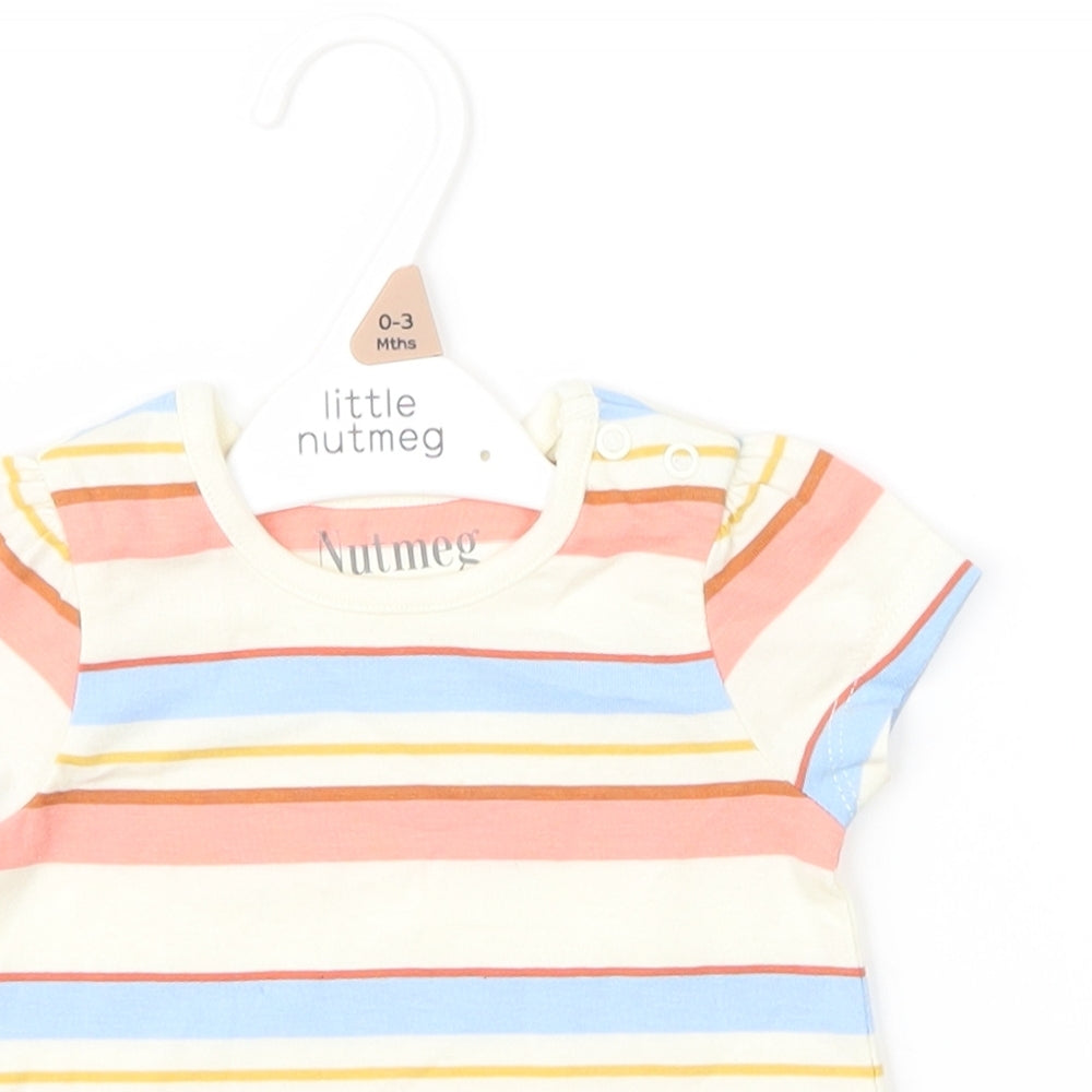 Nutmeg Baby Multicoloured Striped  Basic T-Shirt Size 0-3 Months