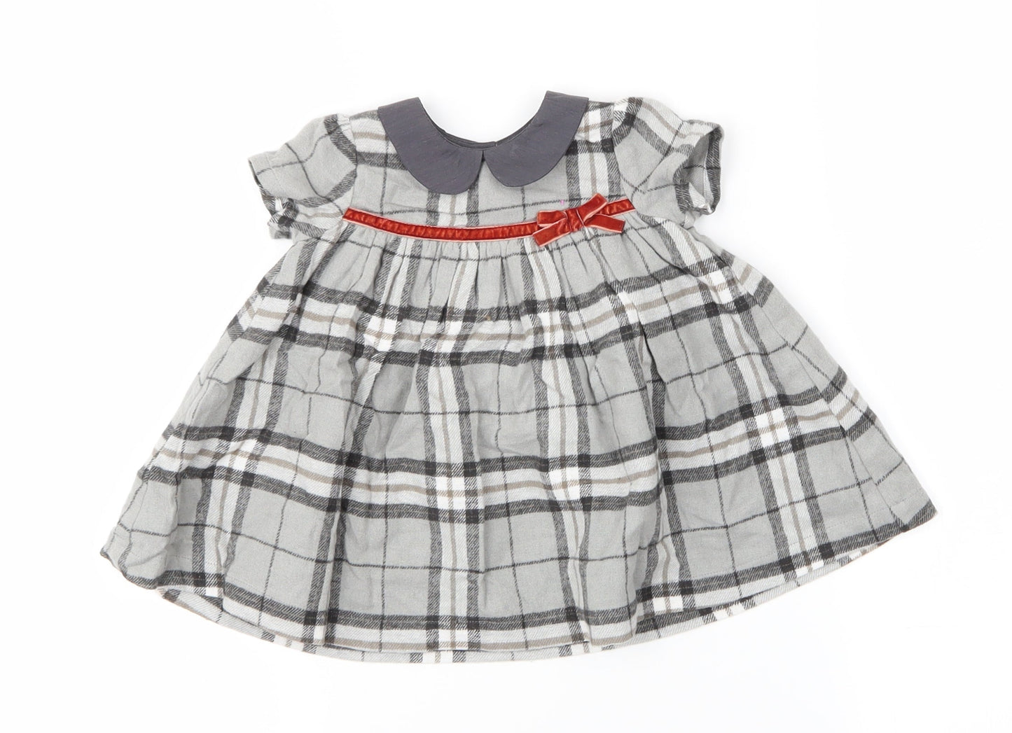 Preworn Girls Grey Check  A-Line