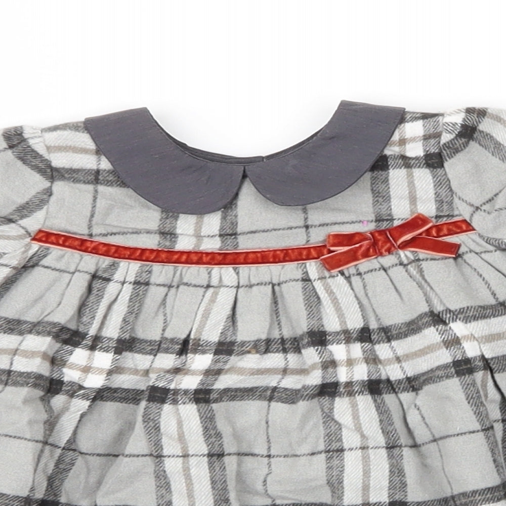 Preworn Girls Grey Check  A-Line