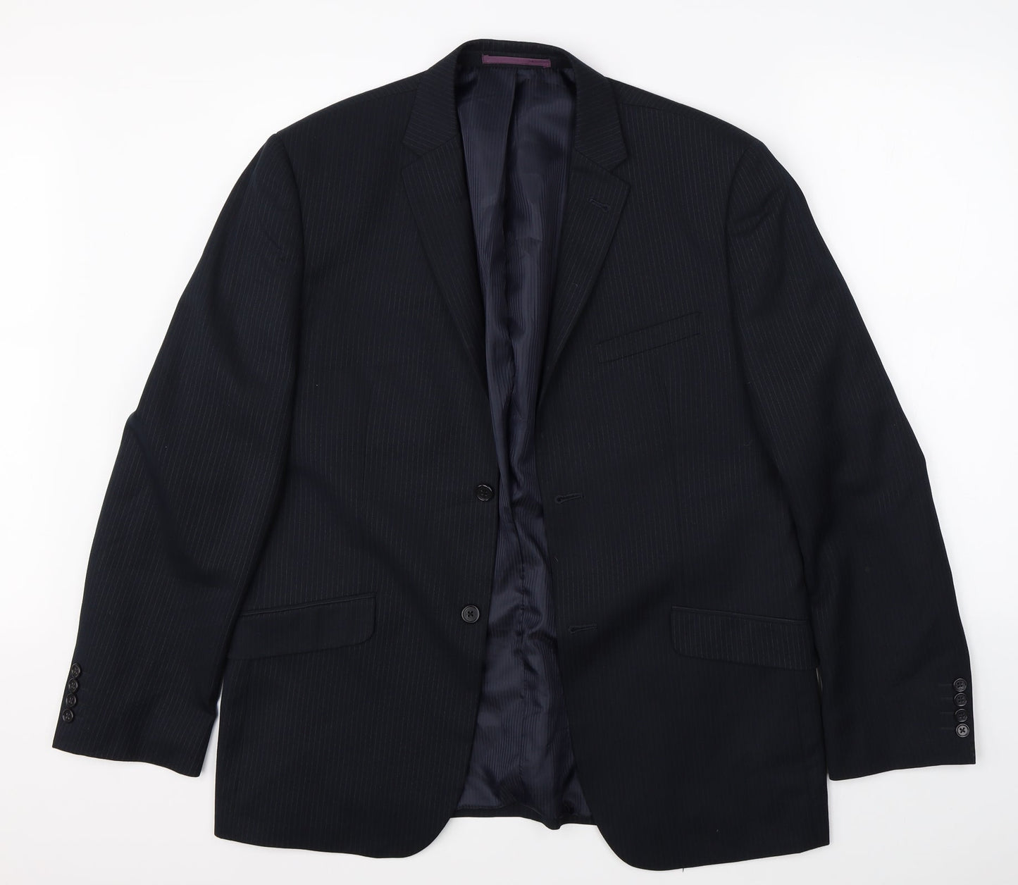 NEXT Mens Blue Striped  Jacket Suit Jacket Size 42