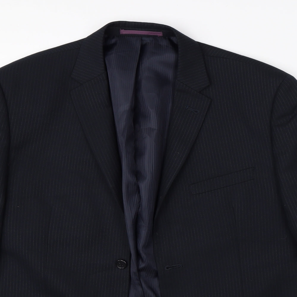 NEXT Mens Blue Striped  Jacket Suit Jacket Size 42