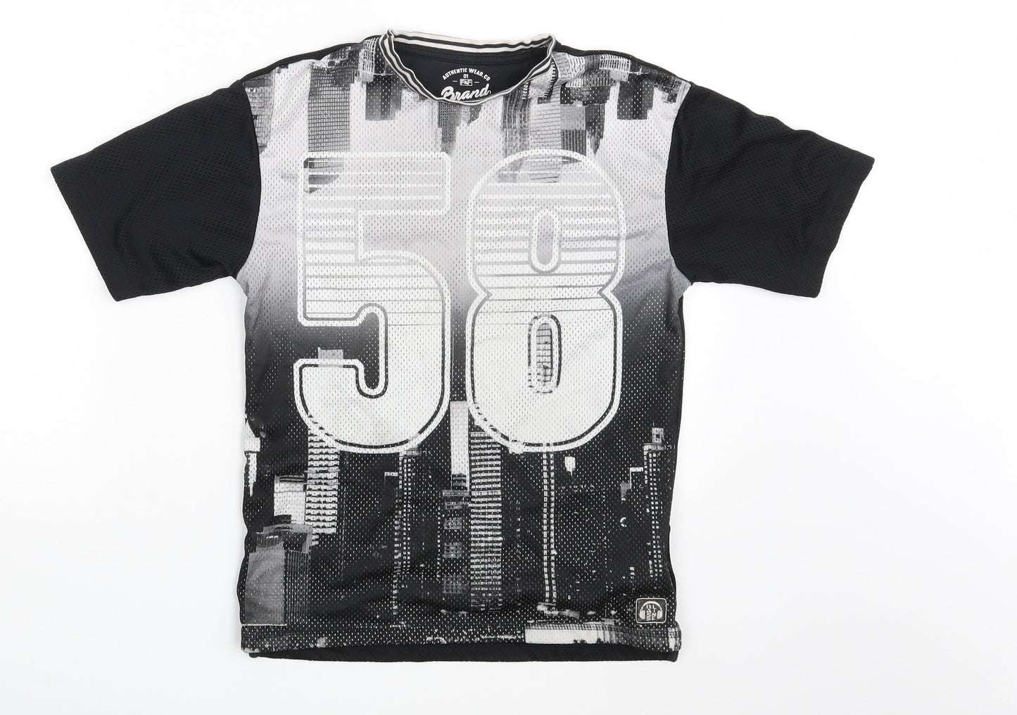 F&F Boys Black   Basic T-Shirt Size 8-9 Years