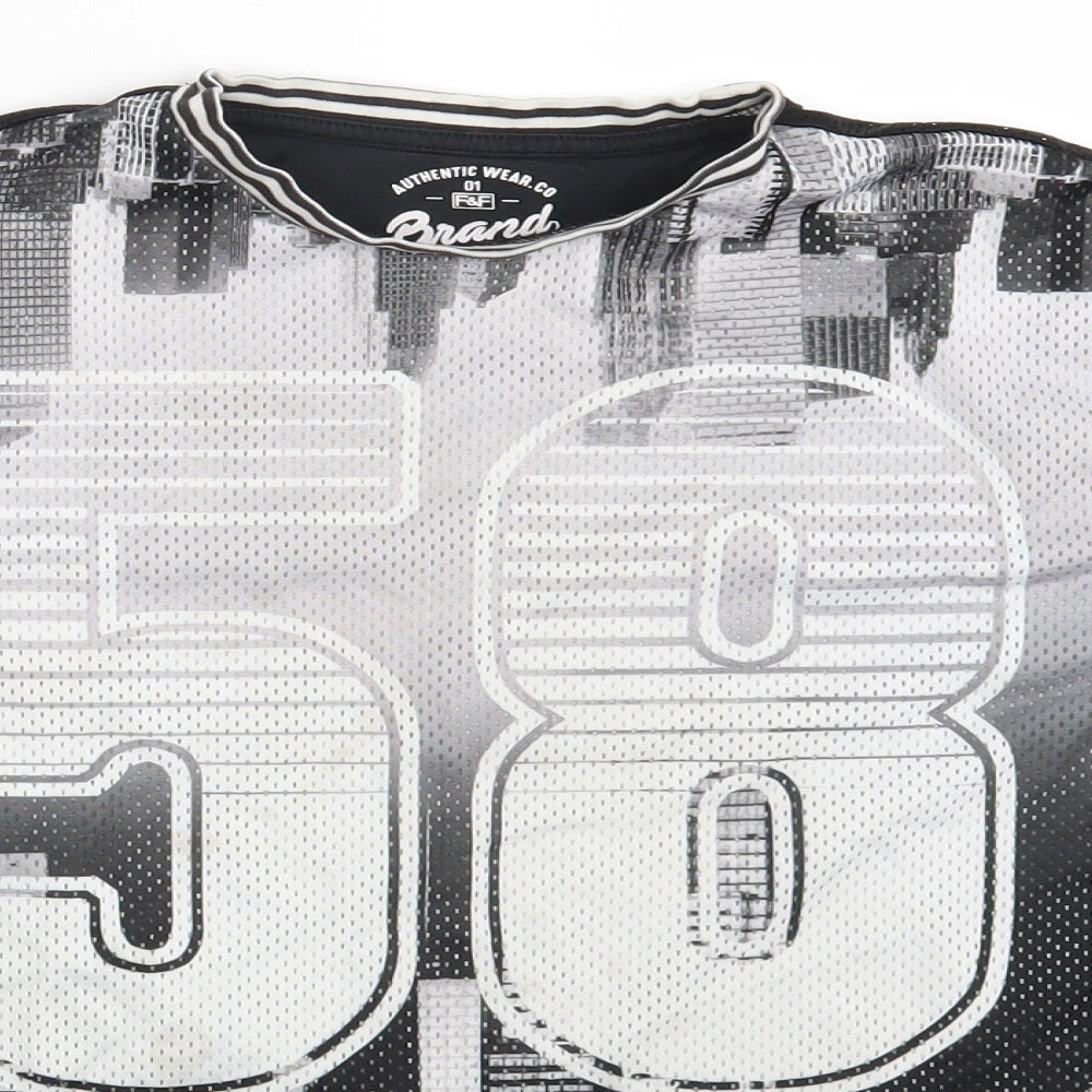 F&F Boys Black   Basic T-Shirt Size 8-9 Years