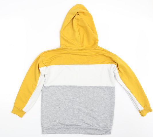 Select Womens Multicoloured Striped  Pullover Hoodie Size M