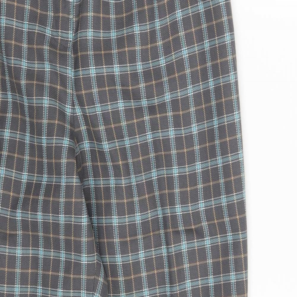 Preworn Womens Grey Check  Dress Pants Trousers One Size L25.5 in