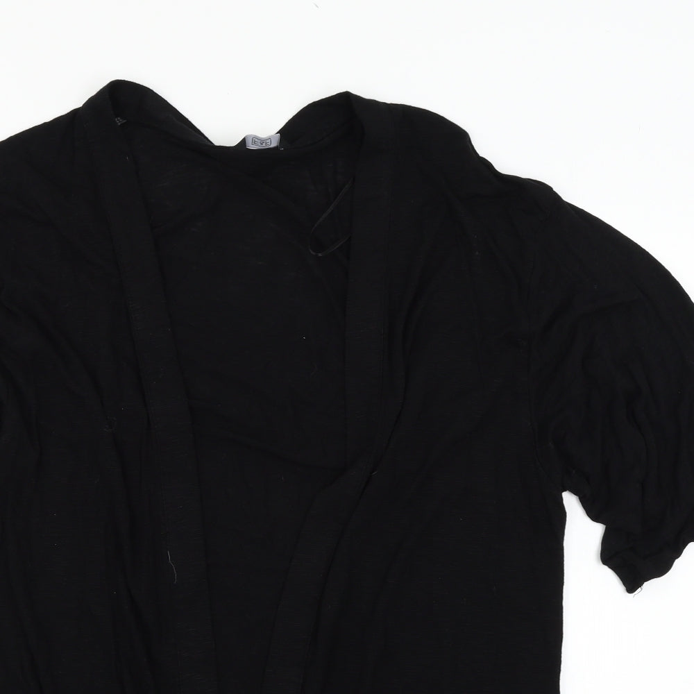 F&F Womens Black  Jersey Cardigan Jumper Size 10