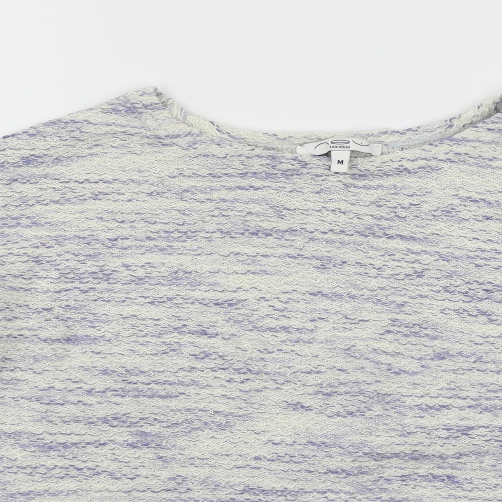 New Look Womens Blue Striped Knit Pullover Jumper Size M