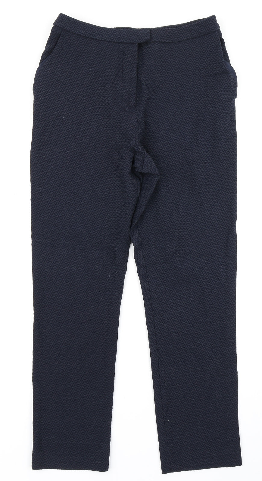 Preworn Womens Blue Argyle/Diamond  Trousers  Size 10 L24 in