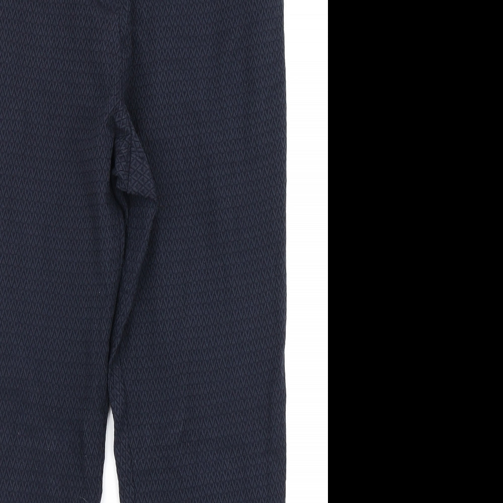 Preworn Womens Blue Argyle/Diamond  Trousers  Size 10 L24 in