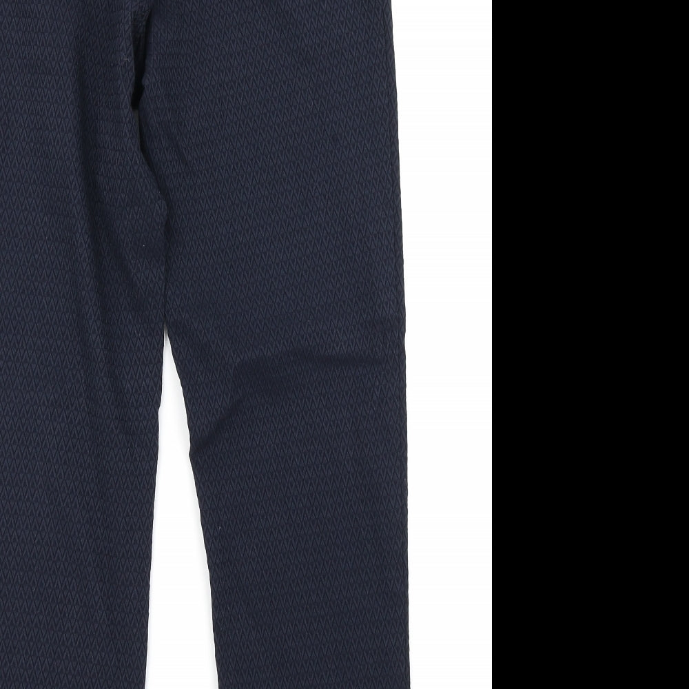 Preworn Womens Blue Argyle/Diamond  Trousers  Size 10 L24 in