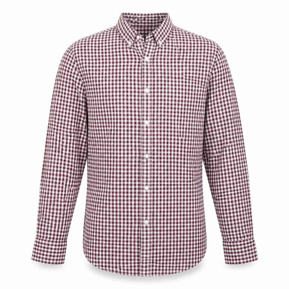 F&F Mens Red Check   Button-Up Size M