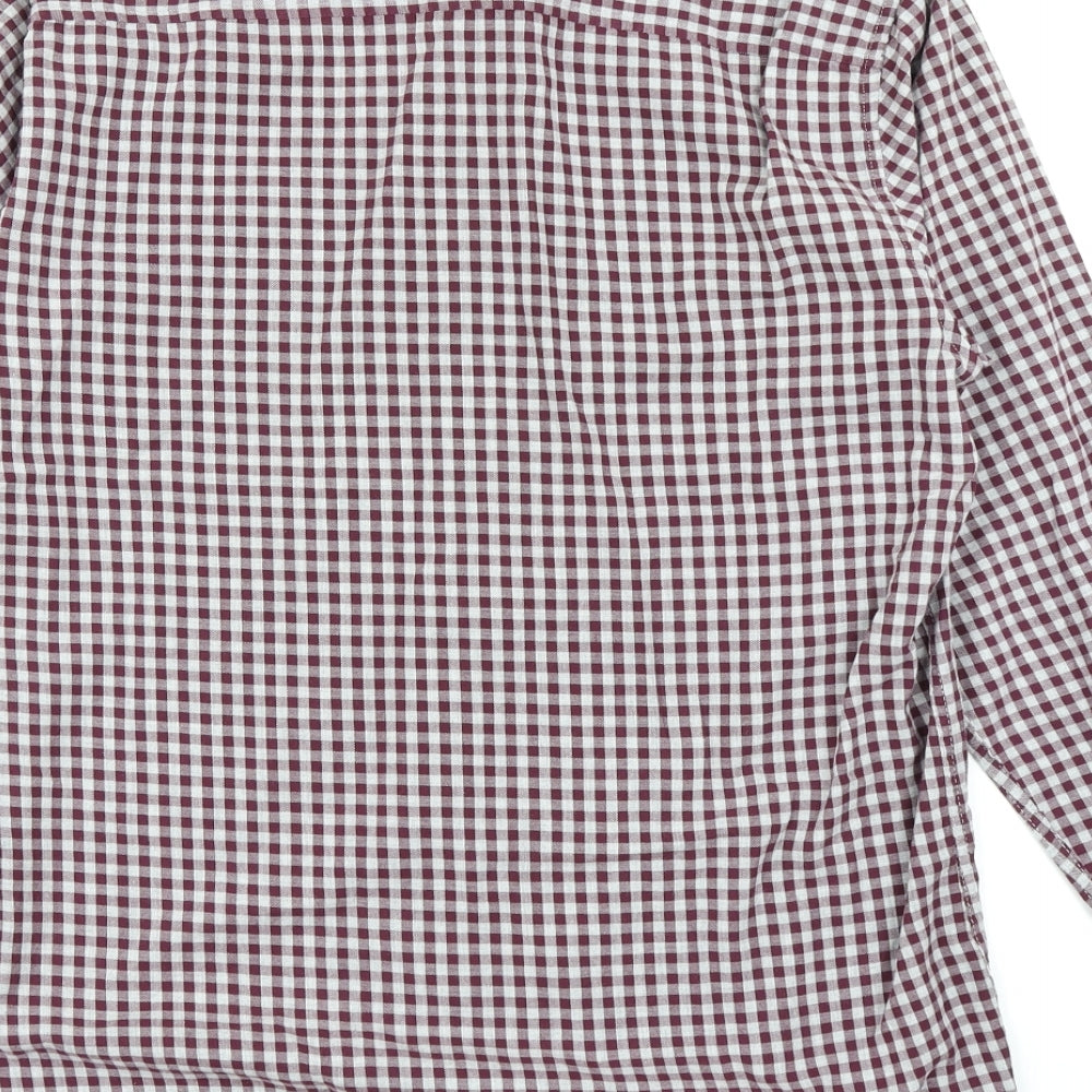 F&F Mens Red Check   Button-Up Size M