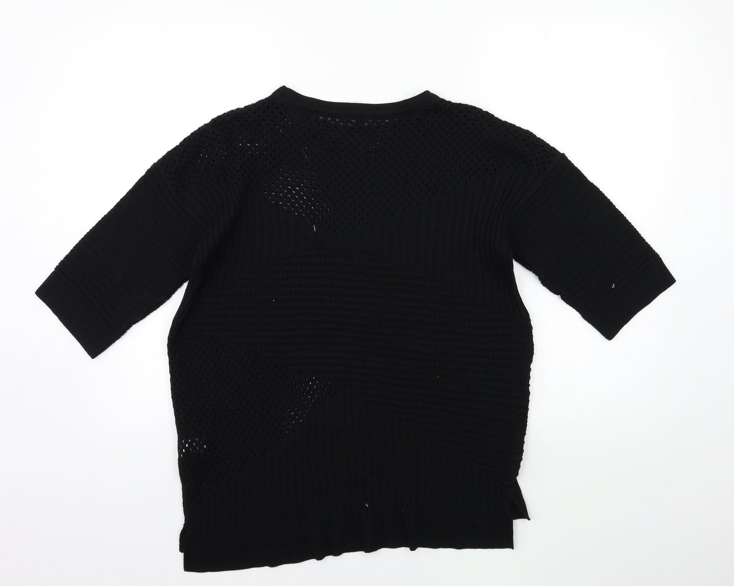 River Island Womens Black  Knit Pullover Jumper Size 10