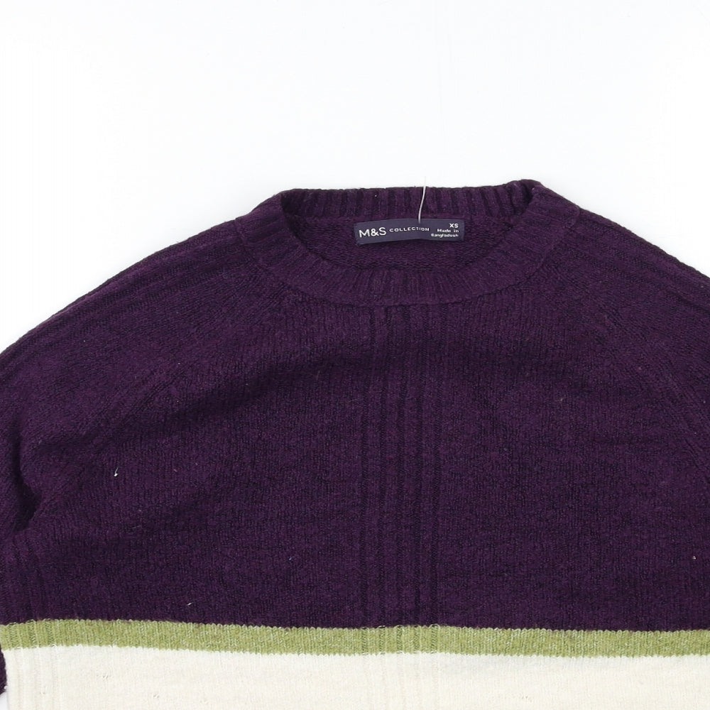 Marks and Spencer Womens Purple  Knit Pullover Jumper Size XS