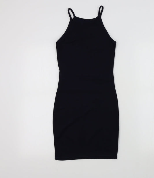 PRETTYLITTLETHING Womens Blue Colourblock  A-Line  Size 6