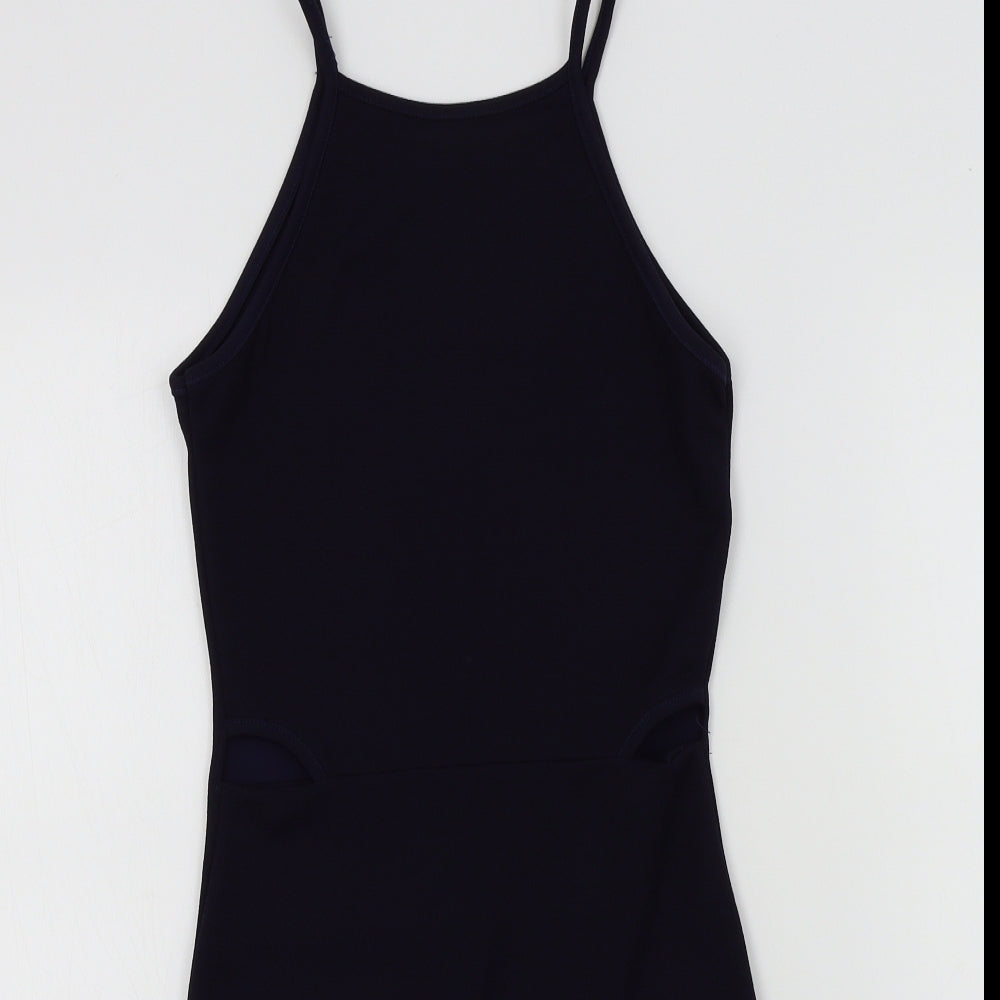 PRETTYLITTLETHING Womens Blue Colourblock  A-Line  Size 6