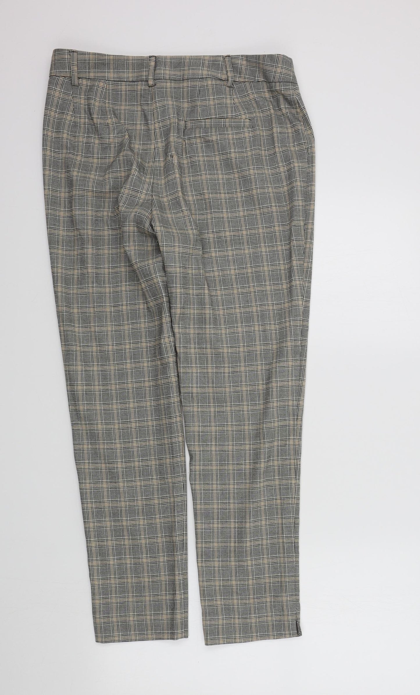 NEXT Womens Blue Check  Dress Pants Trousers Size 12 L27 in